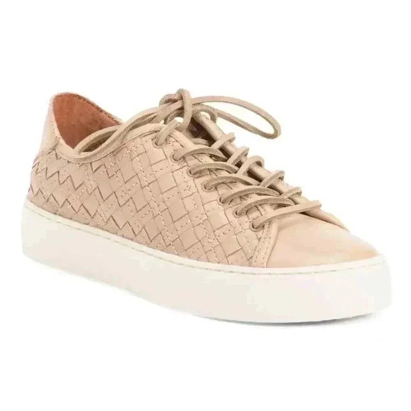 Frye Lena Woven Low Lace Sneakers - Picture 1 of 11